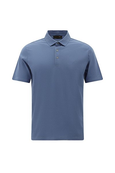 Abdullah Kiğılı Cotton Polo Collar T-shirt - Regular Fit, Patterned Embroidered and Mercerized