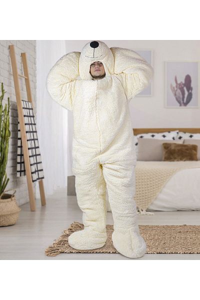 Pababo Teddy Bear Head Zippered Sleeping Bag