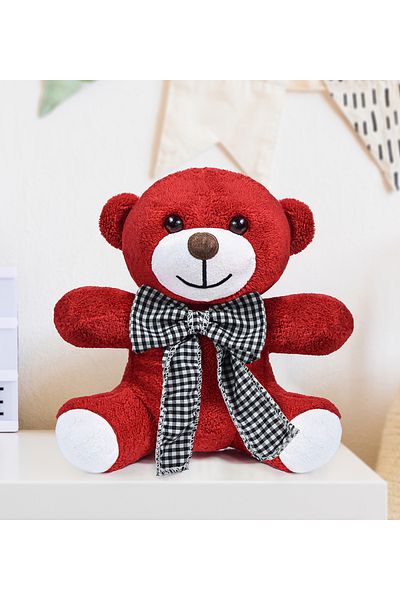 Özgüner Oyuncak Özgüner Sitting Plush Teddy Bear with Bow Tie: Your Sweetest Gift Option! (100% Local)