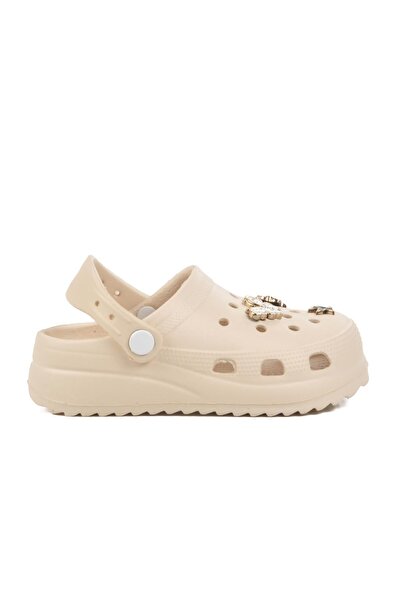 WALKWAY Ecru Lightweight Girl's Sabo Slippers 205 F