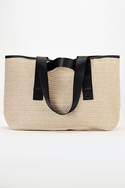 gio&mi Luna Raffia Paper Rope Straw Shoulder Bag
