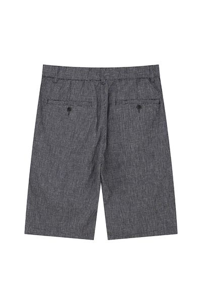 Giordano Men's Linen Cotton Bermuda Shorts: Slim Fit, Elastic Waist