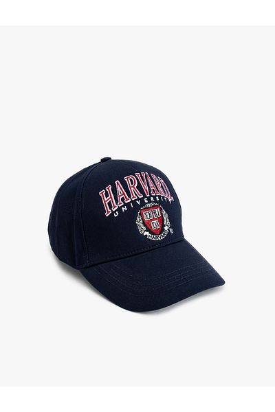 Koton Licensed Cotton Embroidered Harvard Cap Hat