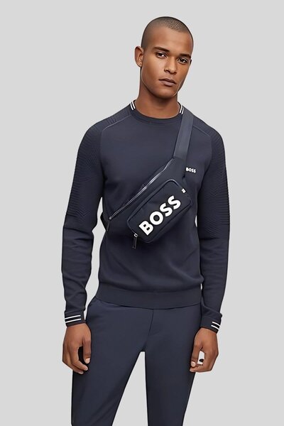 BOSS Erkek Bel Çantası Mavi