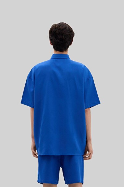 LES BENJAMINS Ανδρικό πουκάμισο μπλε