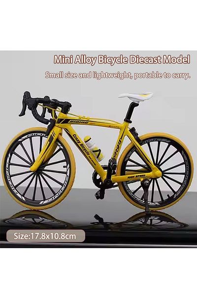 Choice Yellow-1 1:10 Mini Alloy Bicycle Diecast Model Finger Mountain Miniature Metal Bike Racing Toy Simul