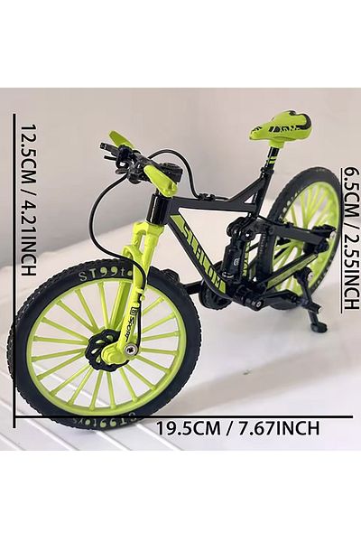 Choice 19.5x6.5cm Green 1:10 Mini Alloy Bicycle Diecast Model Finger Mountain Metal Bike Racing Toy