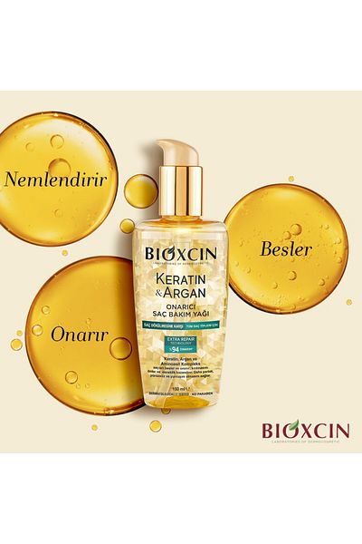 Bioxcin Keratin Argan Hair Care Oil + Kollegen Biotin Volumizing Liquid Cream 150ml