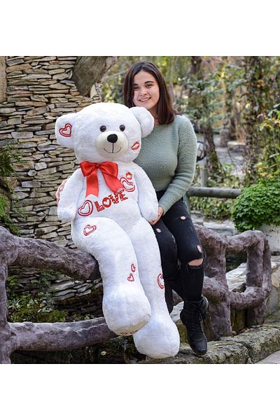 Özgüner Oyuncak Valentine's Day 140 Cm Printed Cute Plush Teddy Bear