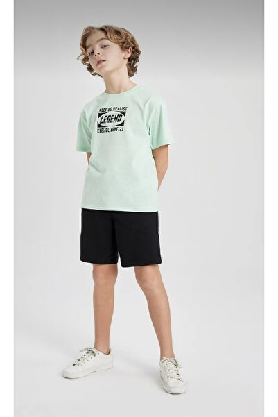 ASL GOLF CLUB Pantaloni scurți din bumbac pentru băieți, cu talie elastică și...