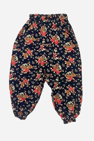 EruZan Girl's Elastic Viscose Patterned Shalwar