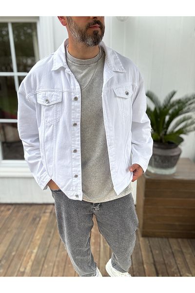 BYBASICMAN White Buttoned Jacket Ke-613/617-6/615