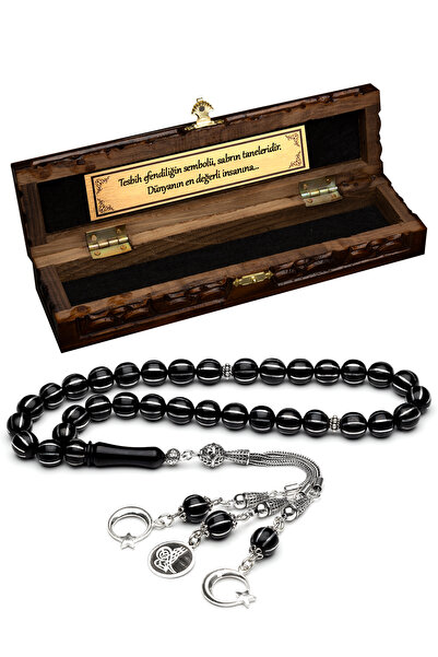 OTTOTESBİH Erkek Hediyelik 9mm Karpuz Kesim İşlemeli Oltutaşı Tespih, İsimli ...