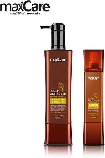 Maxcare Revitalizing Shampoo And Conditioner With Argan Oil, Sulfate Free, Silicon Free 800ml Each