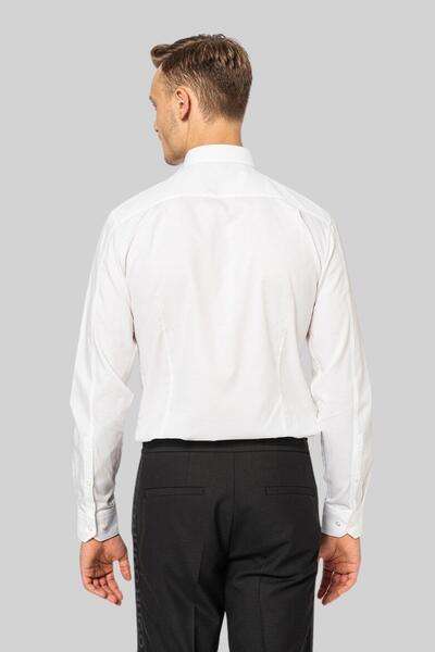 Hugo Boss Slim Fit Uzun Kollu Erkek Gömlek Beyaz