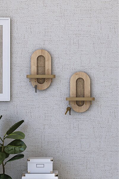 AYKOL MOBİLYA Dekoratif Duvar Rafı Anahtarlık