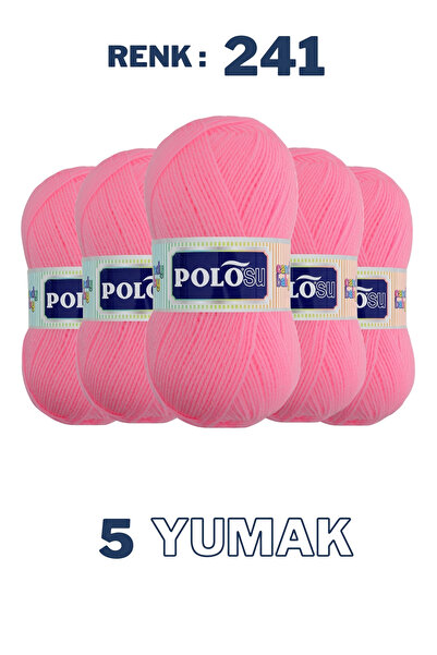 Polosu (5 Adet) Candy Baby %100 Premium Akrilik Bebek Örgü İpliği - 241 - Koy...