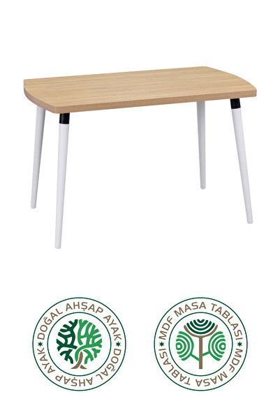VİLİNZE Argos Sabit Mdf Naturel Mutfak Masası - 70x120 cm