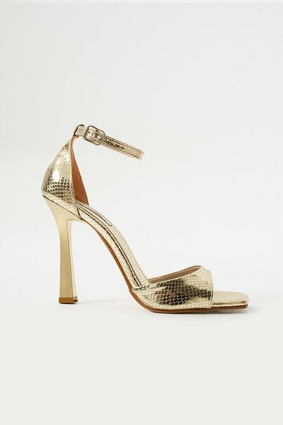 es exello Pantofi cu toc înalt Clay Gold Crocodile