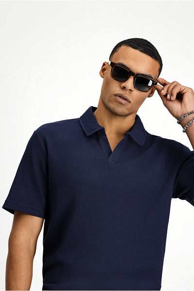 Kiğılı Regular Fit Cotton Polo Neck T-Shirt