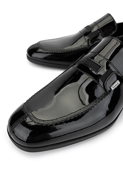 Tamer Tanca Erkek Hakiki Deri Siyah Rugan Klasik Ayakkabı