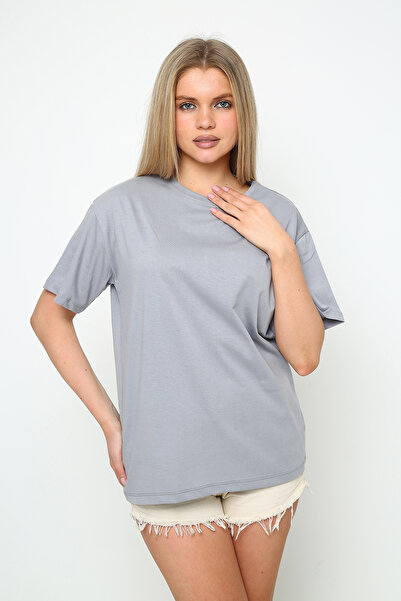 Oasis Women's Oversize Unprinted Crew Neck T-Shirt