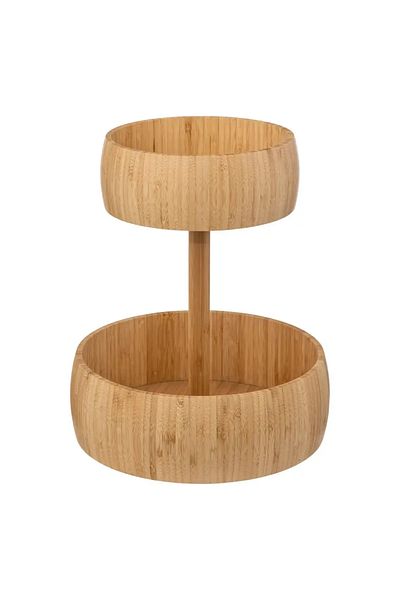 5FIVE 5 Five 2-Tier Bamboo Fruit Basket (29 x 35.5 cm, Natural)