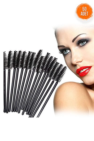 MAROKEN Eyelash Brush 50Pcs Eyelash Separator Comb Styling Kipper Curler Makeup Accessory