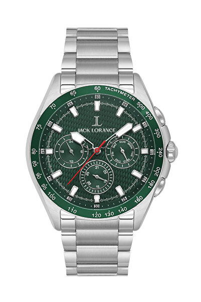 JACK LORANCE Jls0397505 Green & Silver Steel Men's Wristwatch