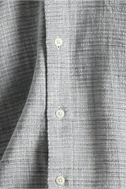 Kiğılı Long Sleeve Slim Fit Slim Fit Linen Look Cotton Sports Button Collar Shirt
