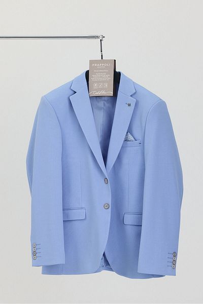 Frappoli Bortolo Ανδρικό γαλάζιο Slim Fit Sports Blazer Jacket Large Size - Oversize