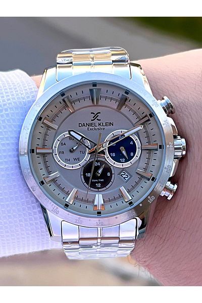 Daniel Klein Men's Wrist Watch - Steel Band, Durable 3 Atm Water and Active Internal Functions