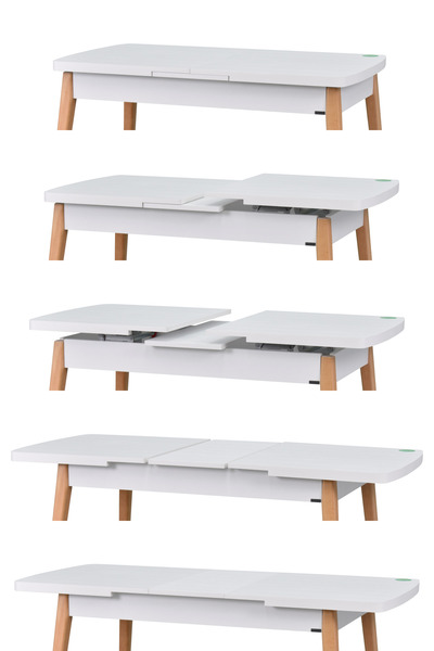 VİLİNZE Vilinze Avanos Ahşap Açılır Kapanır Mdf Mutfak Masası - 70x120+30 cm