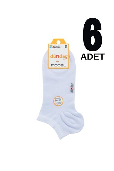Dündar 4 Seasons Women's Modal Booties Socks 6 Pack