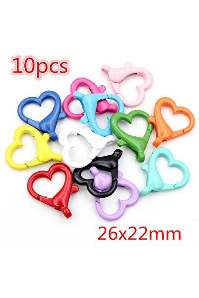 Choice AE1-10 ١٠ قطع حلقات وصل ملونة مختلطة من سبائك معدنية، مزودة بمشبك لوبس...