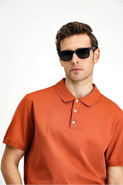 Kiğılı Slim Fit Slim Fit Cotton Patterned Polo Neck T-Shirt