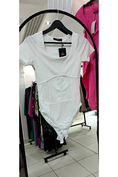 Serra Women's Short Sleeve Bottom Snap Bodysuit Blouse