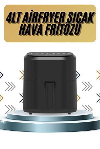 Global 4L Airfryer Hazneli Hava Fritözü Yağsız Fritöz Taşınabilir Fırın İşlevi Gören Pratik