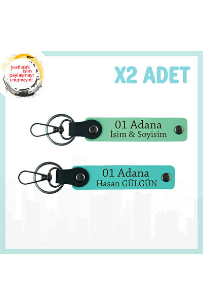 Asortishey 01 سلسلة مفاتيح أنيقة من Adana هدية مصممة خصيصًا لاسمك مع حب مدينة...