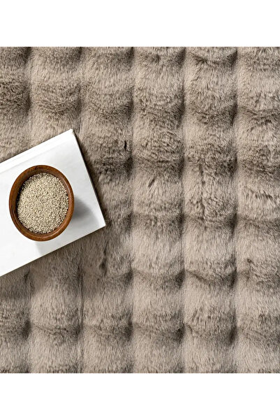 ALgorand Home Σκούρο μπεζ μαλακό αντιολισθητικό χαλάκι με ειδική βάση από βελούδο