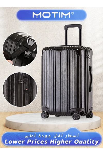 MOTIM Lightweight Hard Case Luggage ABS Carry On Suitcase With 4 Quite Spinner Wheels 22 inch