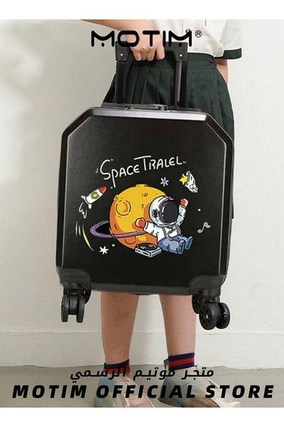 MOTIM Kid's Luggage Travel Luggage Carry-On Luggage with Spinning Wheels Cartoon Suitcase 18 inch