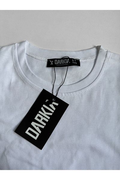 Darkia Ramones Music Band Printed Crew Neck Men's Women's White T-Shirt T-Shirt