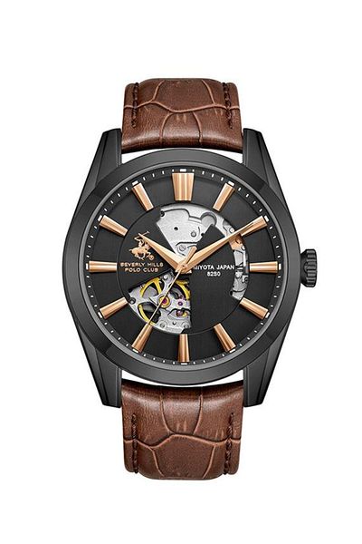 Beverly Hills Polo Club Men's Automatic Black Dial Watch - BP3662X.652