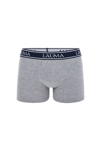 LAUMA Ανδρικά Boxer 12 Pack Navy Blue Λεπτομερή ανοιχτό γκρι, βαμβακερά, εύκαμπτα, εσώρουχα Lycra