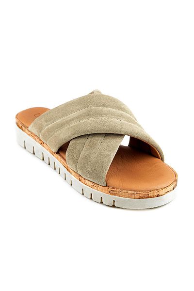 Muya Braska 35254 Genuine Leather Women's Slippers
