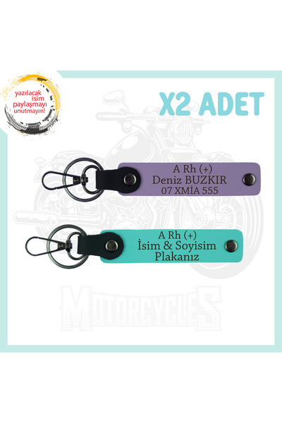 Asortishey Name Plate and Blood Group, Emergency 2 Keychain, Purple Violet-Tu...