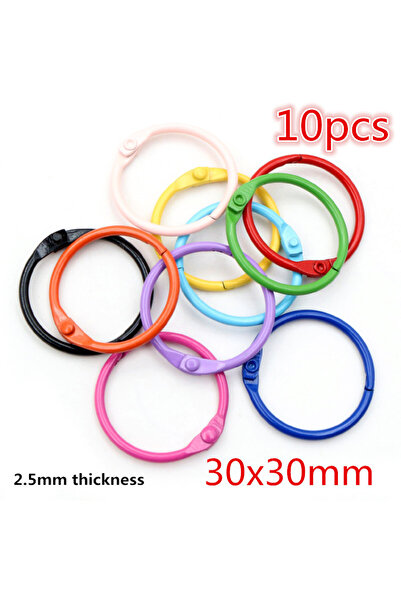 Choice 30x30 مم 10 قطع جديدة أزياء متعددة الألوان مختلطة سبائك حلقات مفتوحة م...