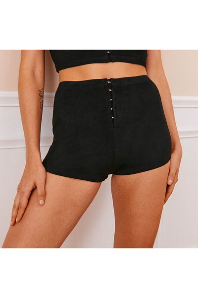 Undiz Suede shorts Black