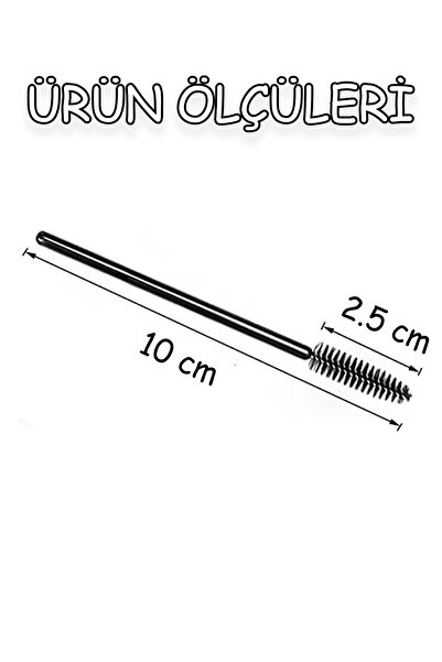 Beatitude Kirpik Fırçası 50 Adet Kirpik Kaş Bakım Makyaj Aracı Göz Makyajı Şekillendirme Tarağı Maskara